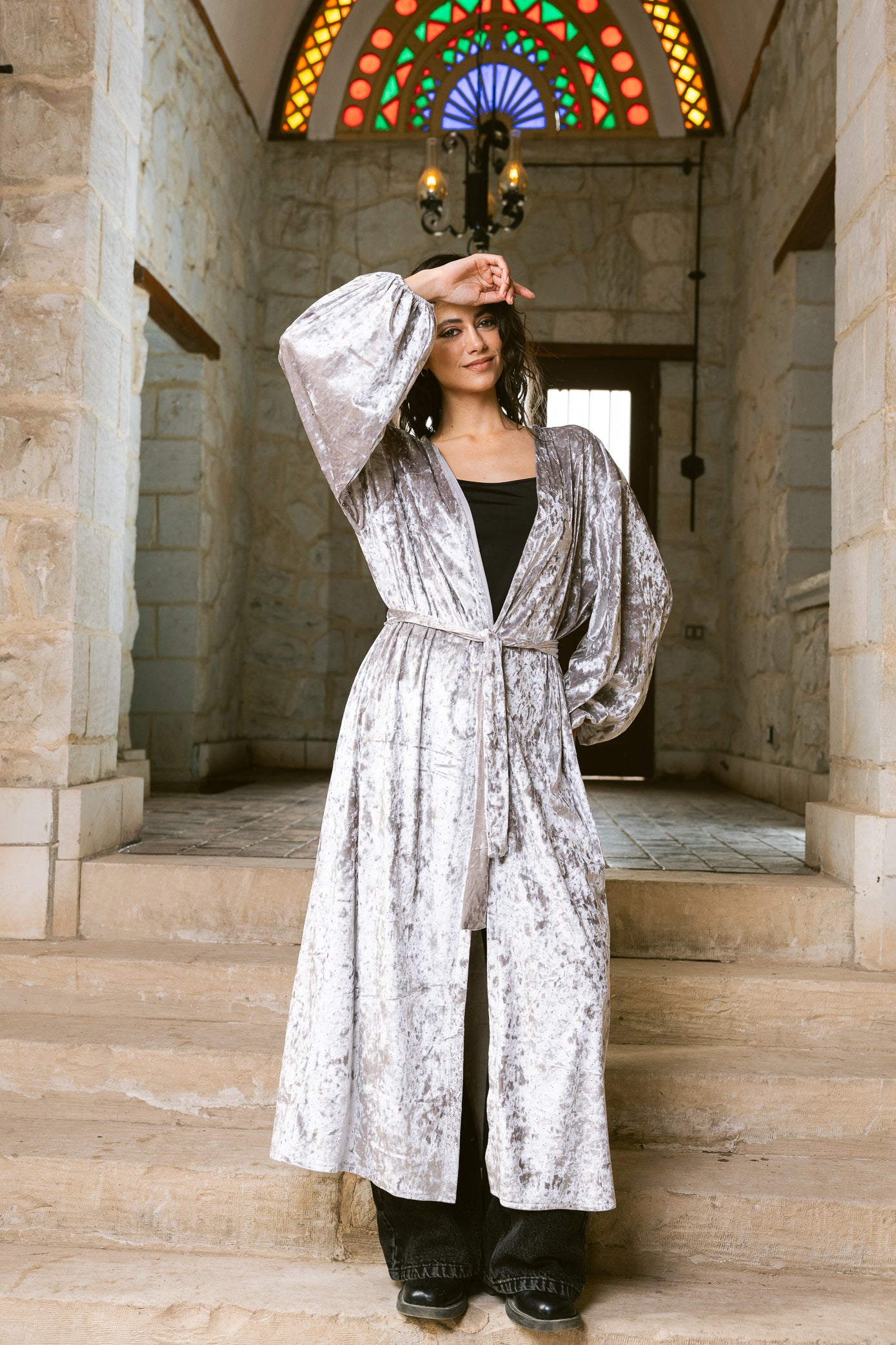 Moonfall Kimono - Silver