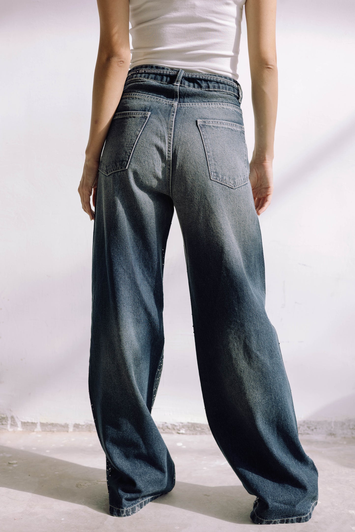 Midnight Spark Jeans - Smoky Blue