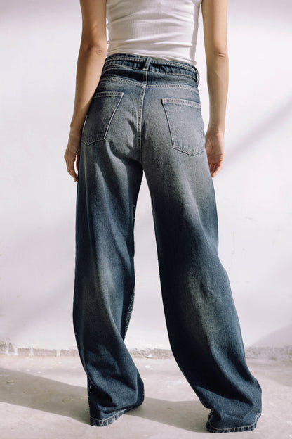 Midnight Spark Jeans - Smoky Blue