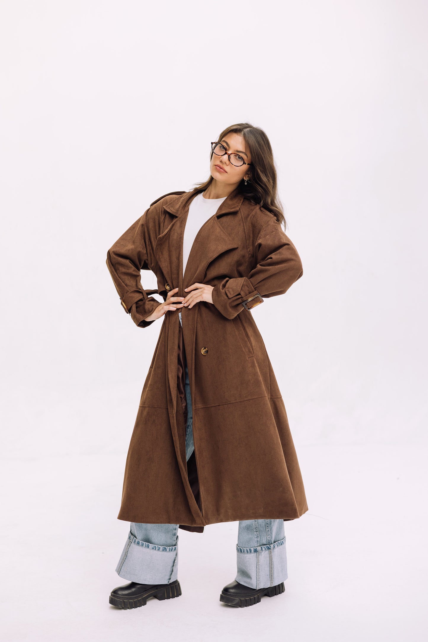 City Girl Trench Coat - Brown