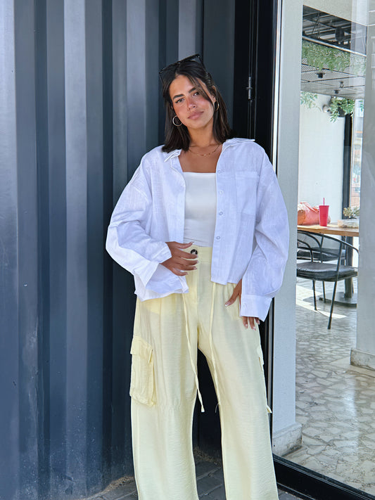 Cropped Shirt - White