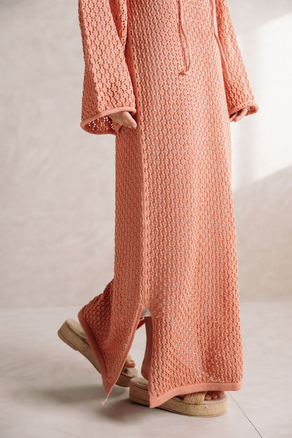 Earthy Knit Dress - Salmon
