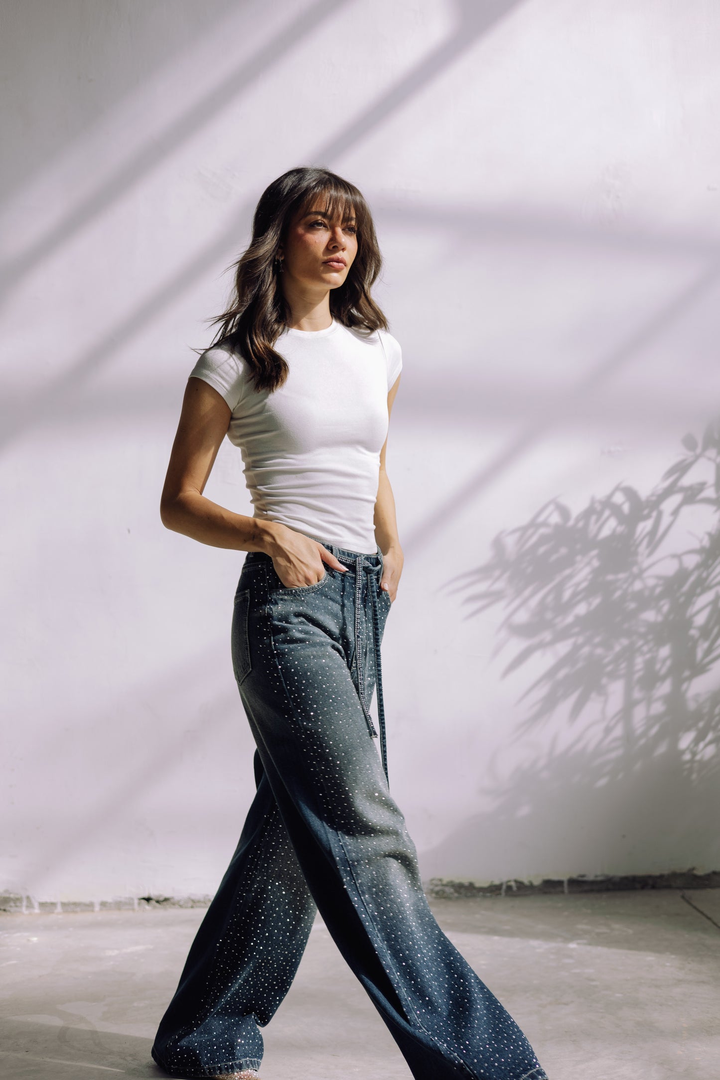 Midnight Spark Jeans - Smoky Blue