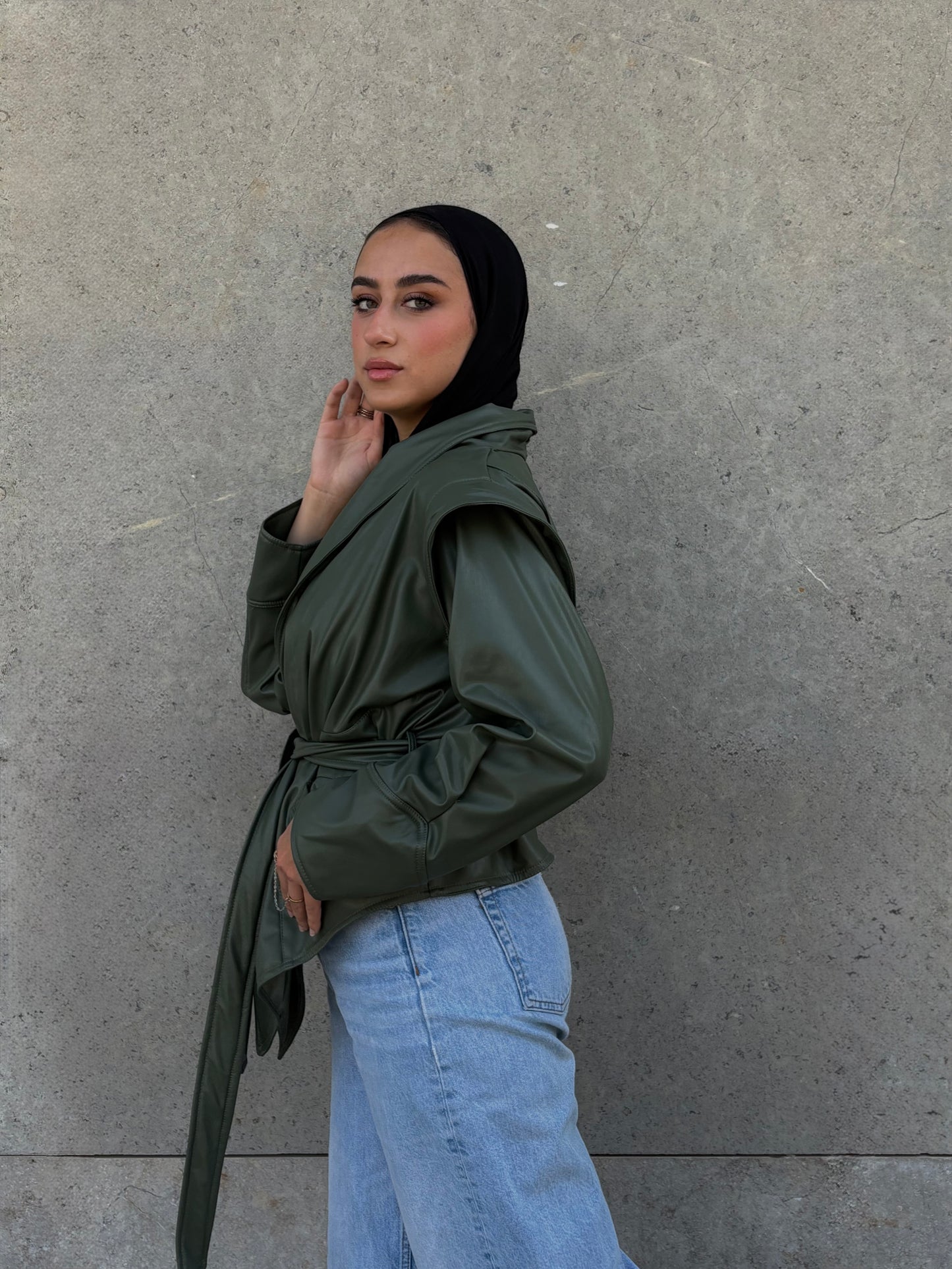 Bold As Love Leather Jacket - Olive