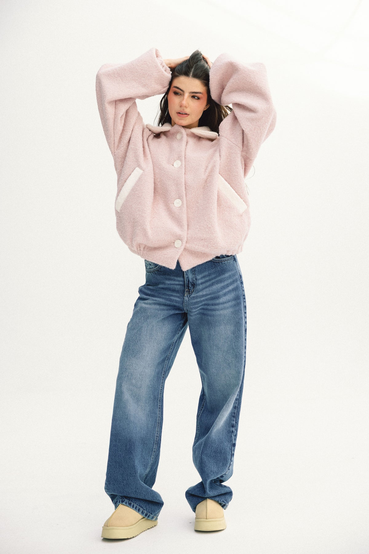 Nonchalant Jacket - Powder Pink