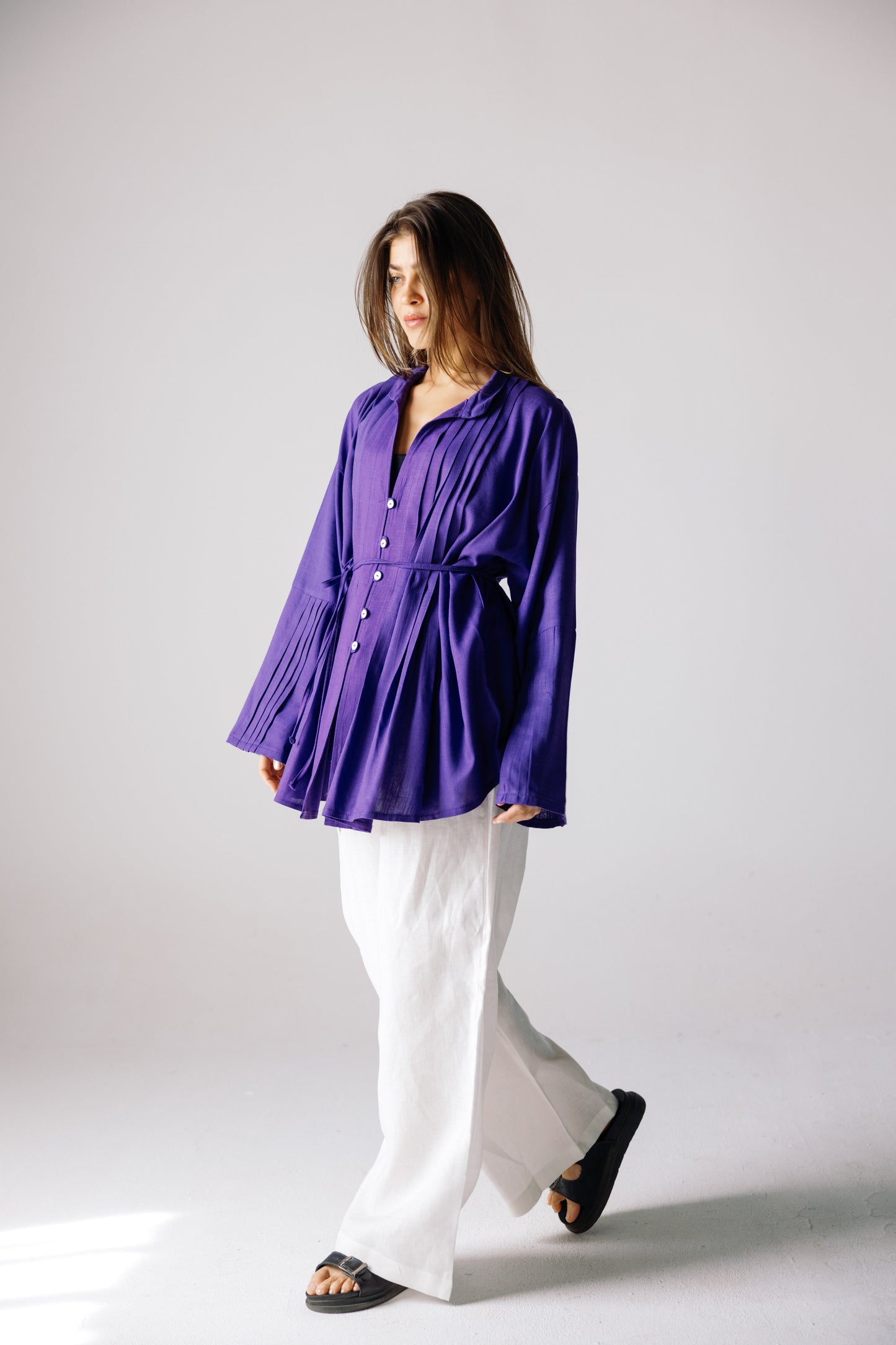 Pleated Top - Violet