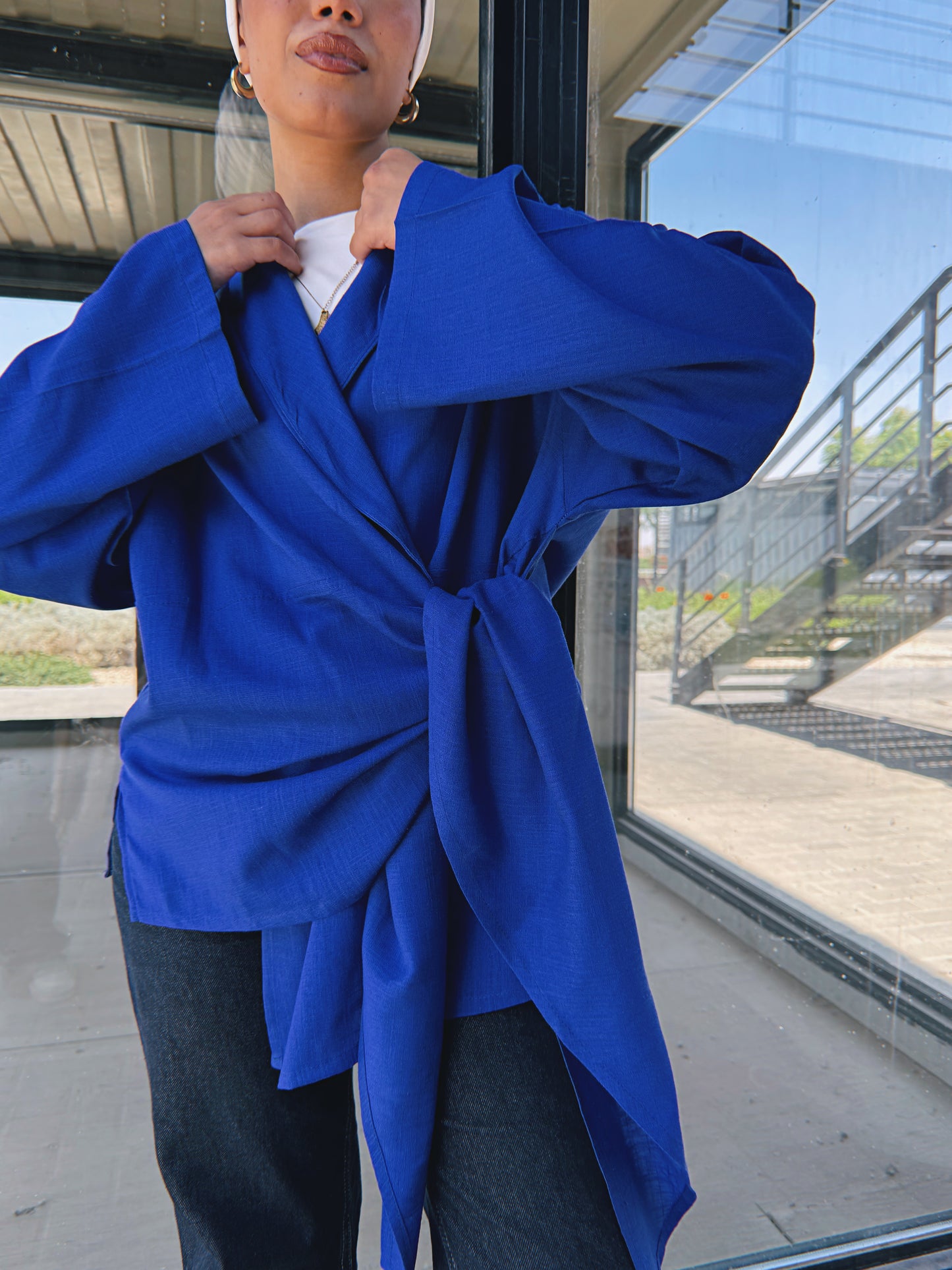 Softly Wrap Kimono - Royal Blue