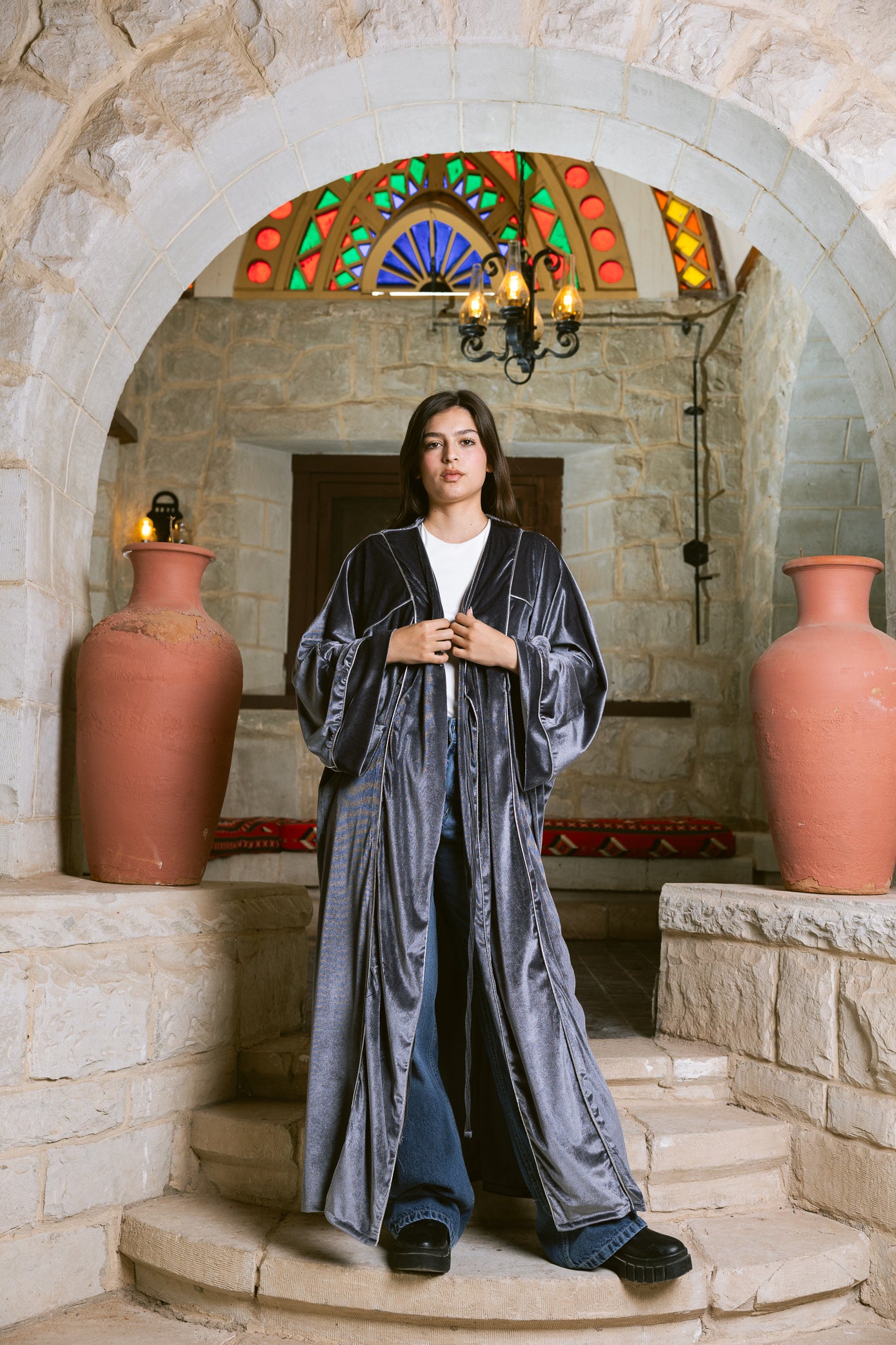 Winter Whisper Kaftan - Grey