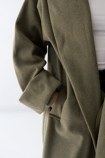 All Eyes Here Coat - Olive