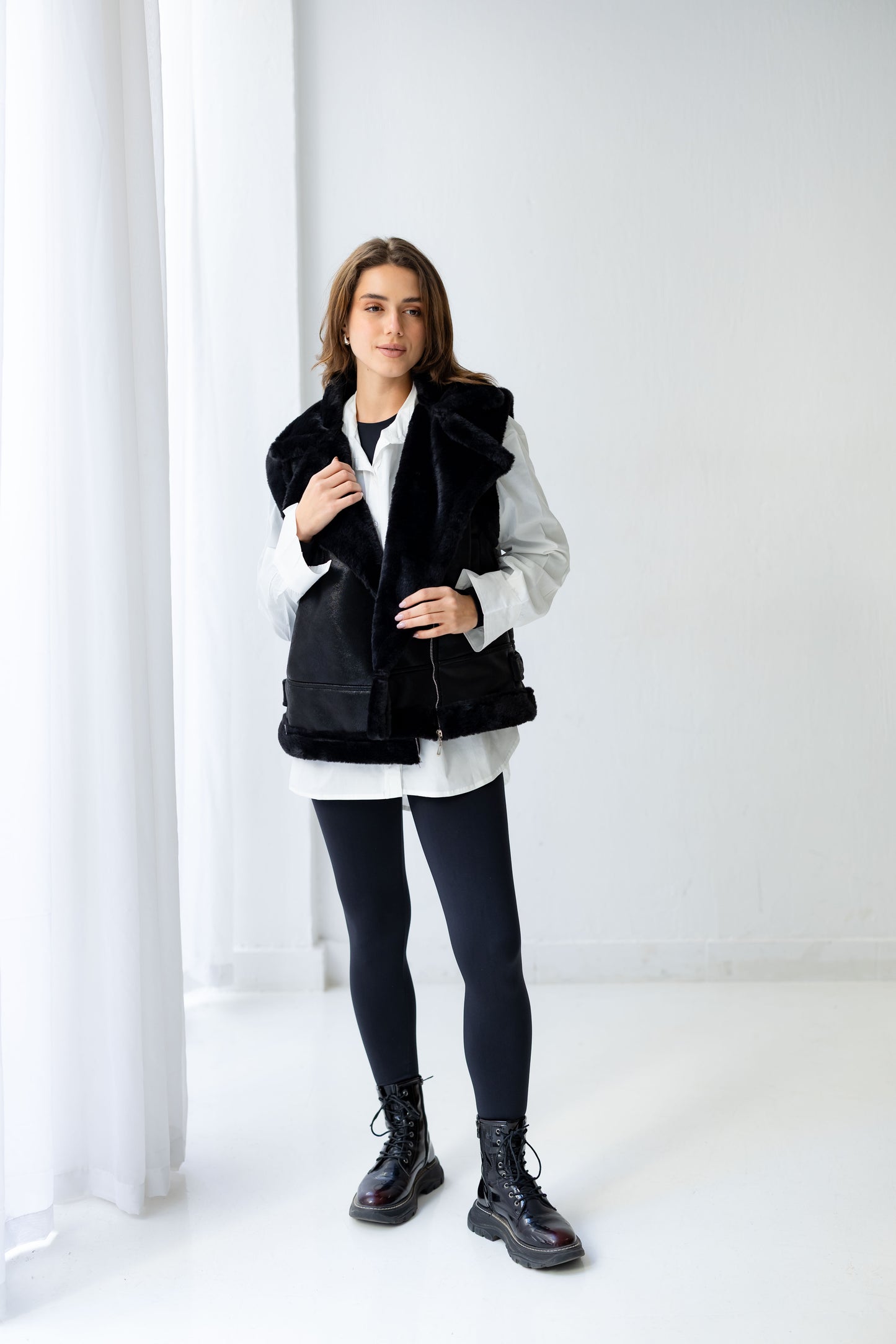 Winter Armor Leatherxfur Vest