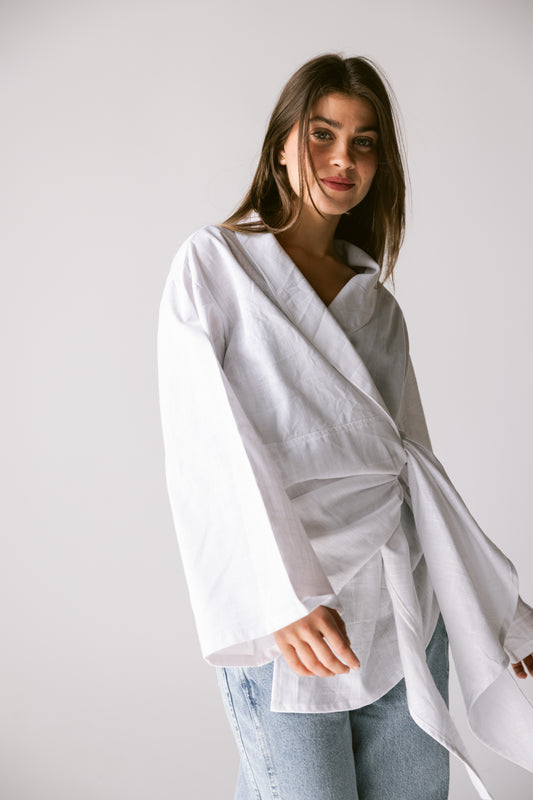 Softly Wrap Kimono - White