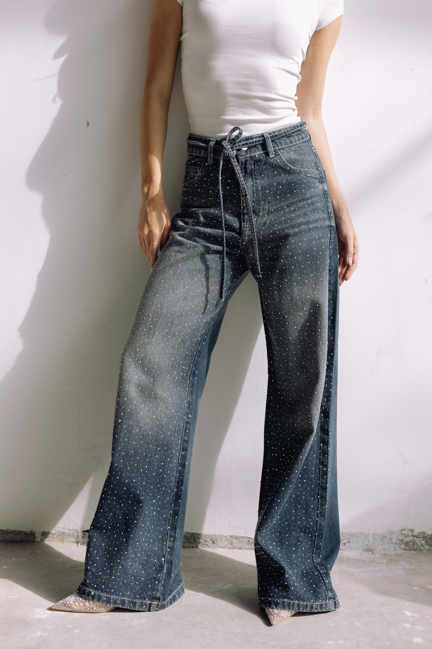 Midnight Spark Jeans - Smoky Blue