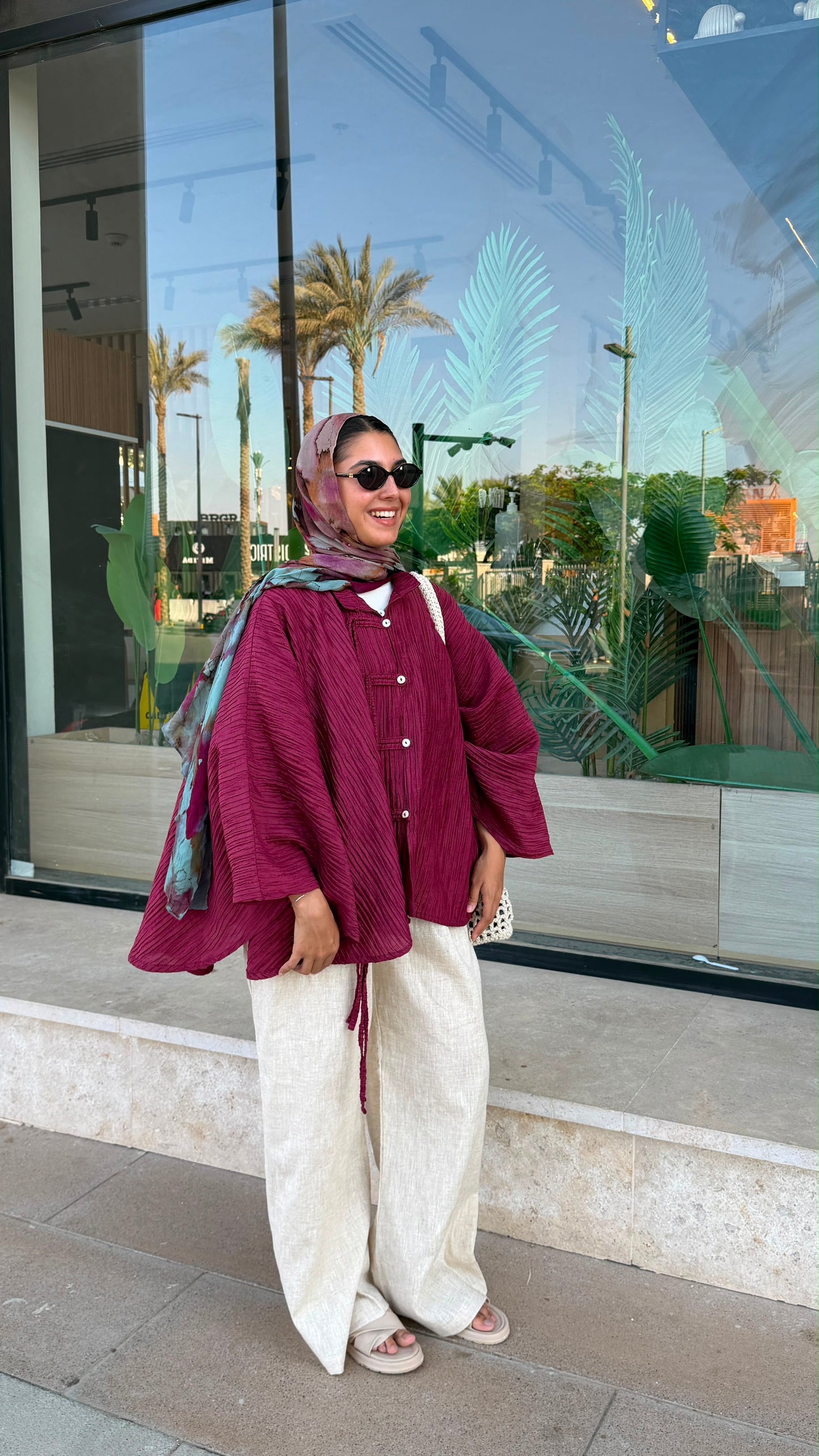 Rahaf Top - Burgundy