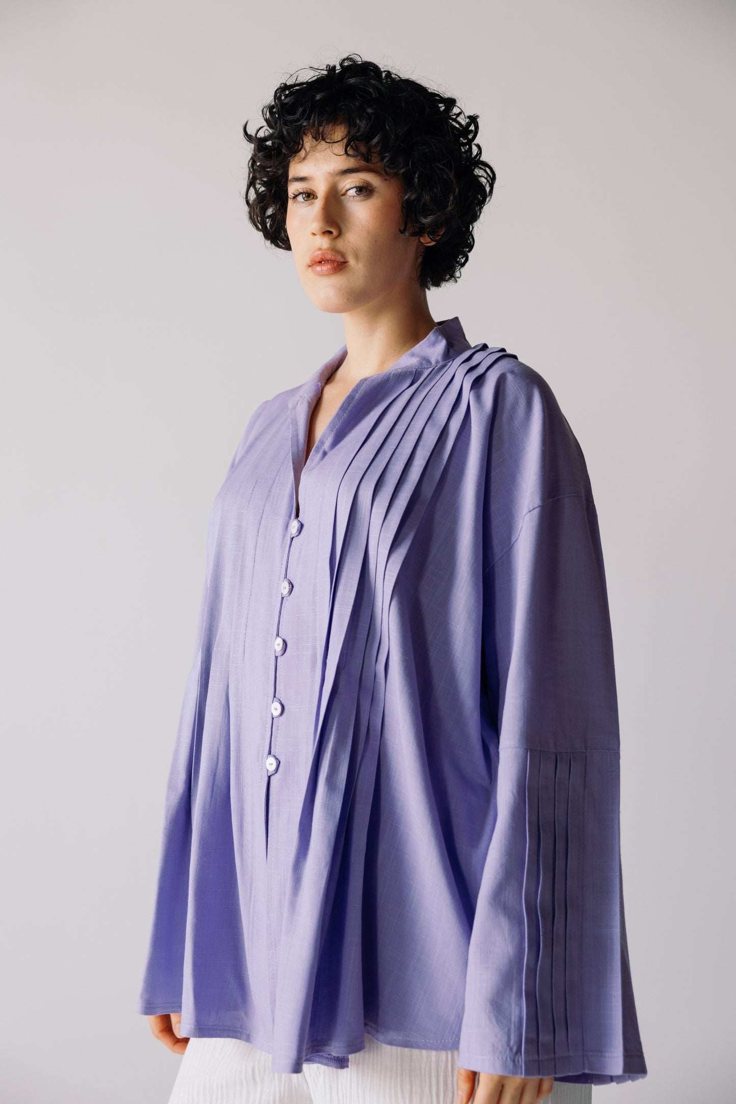 Pleated Top - Lilac