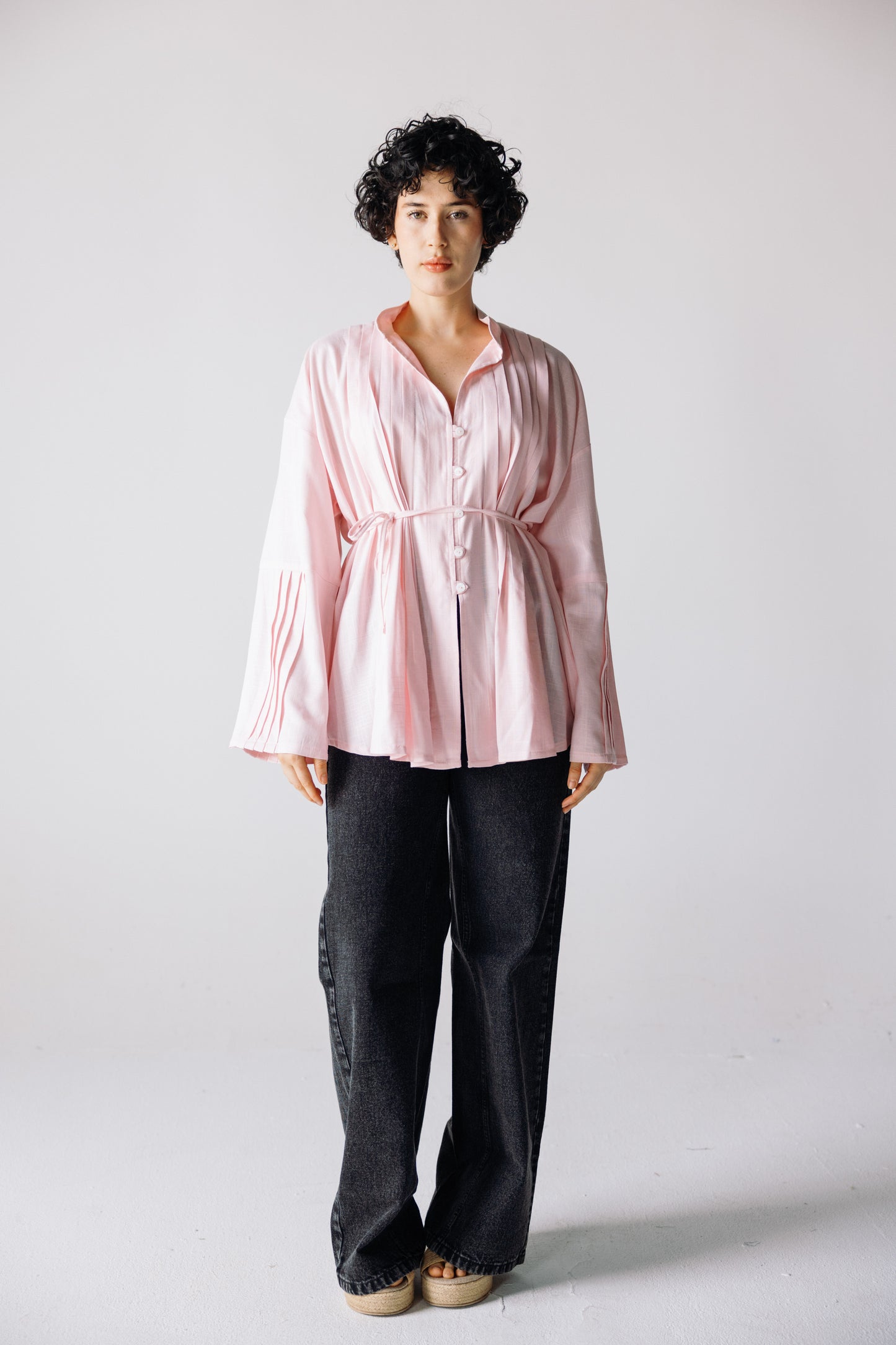 Pleated Top - Rose