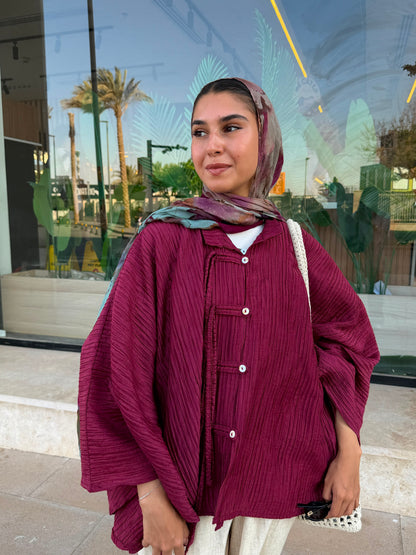 Rahaf Top - Burgundy