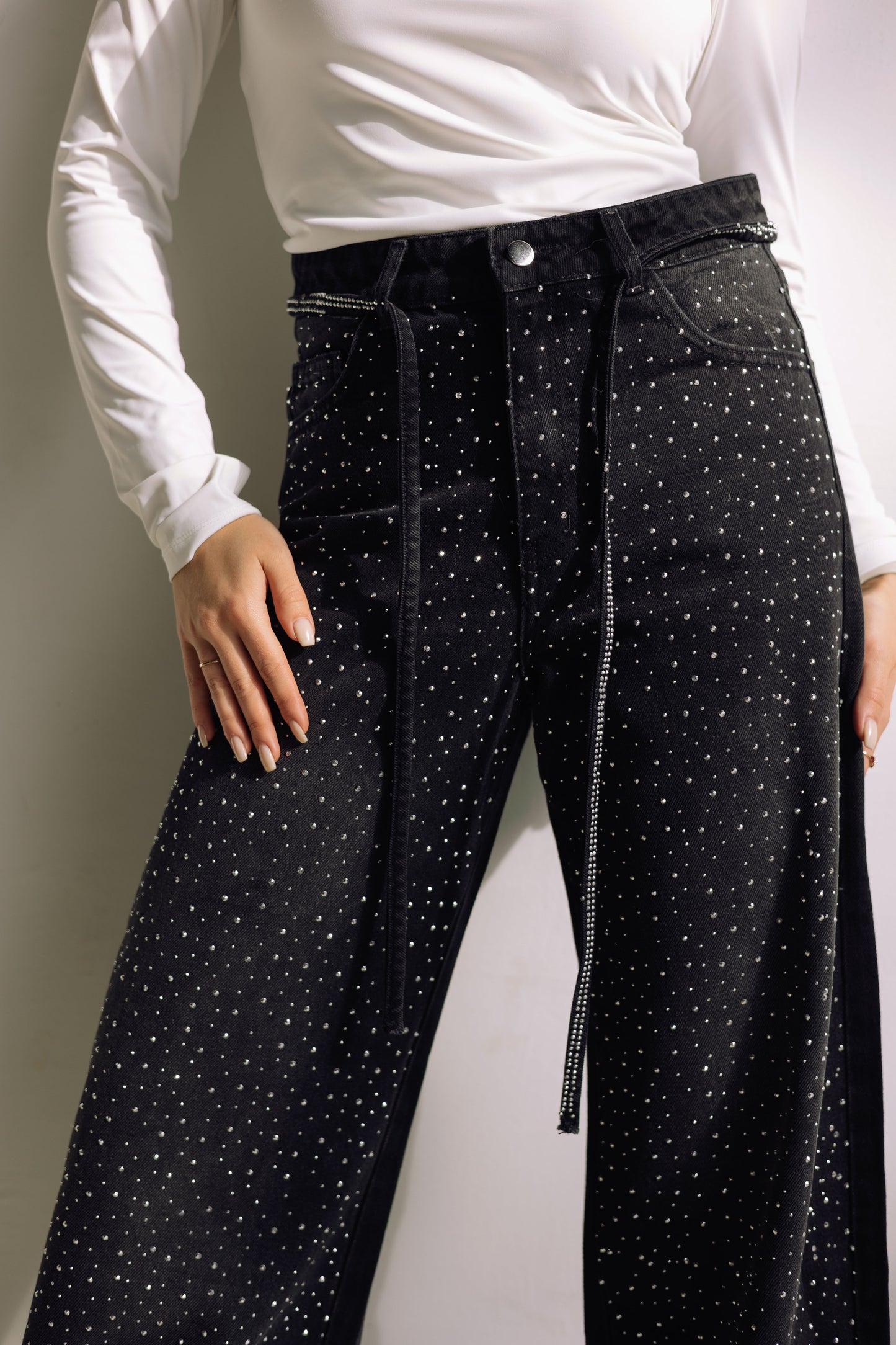 Midnight Spark Jeans - Noir Black