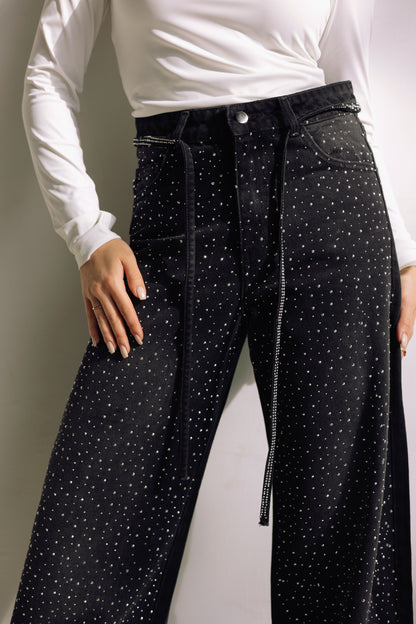 Midnight Spark Jeans - Noir Black