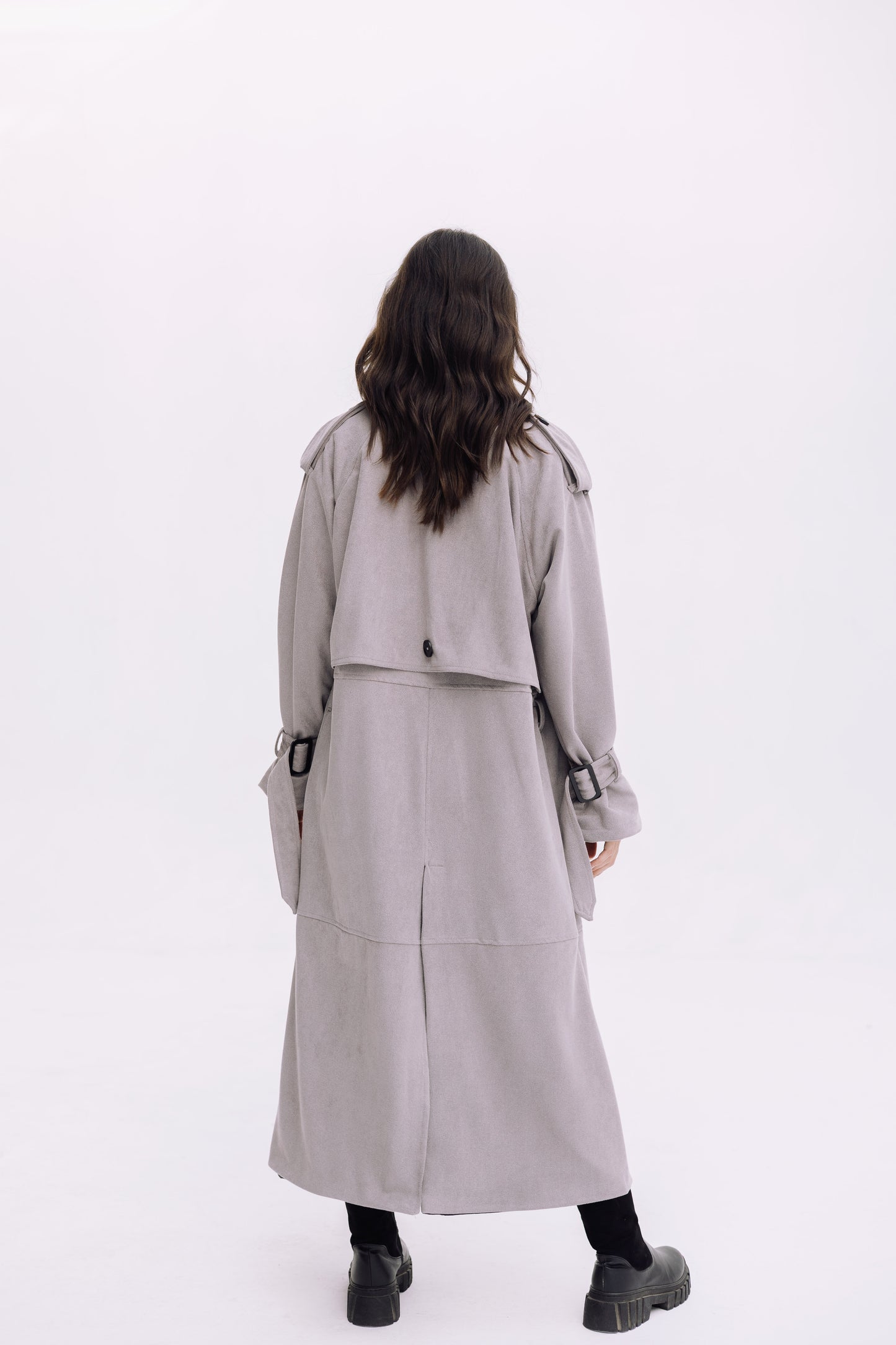 City Girl Trench Coat - Cadet Grey