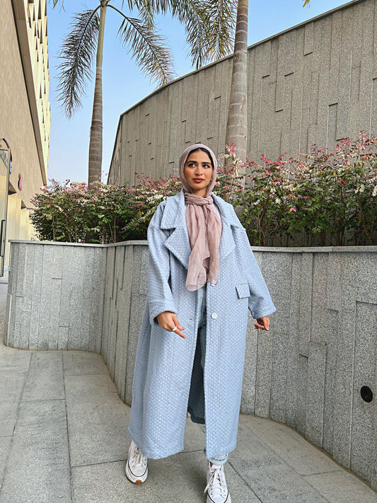 Teddy Coat - Pastel Blue