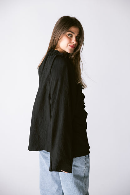 Ruffles Top - Black
