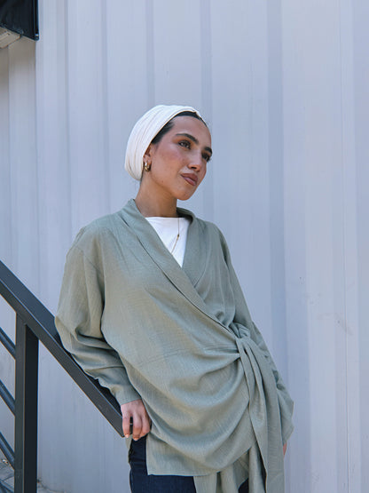 Softly Wrap Kimono - Olive