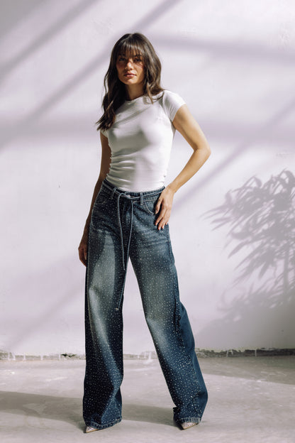 Midnight Spark Jeans - Smoky Blue