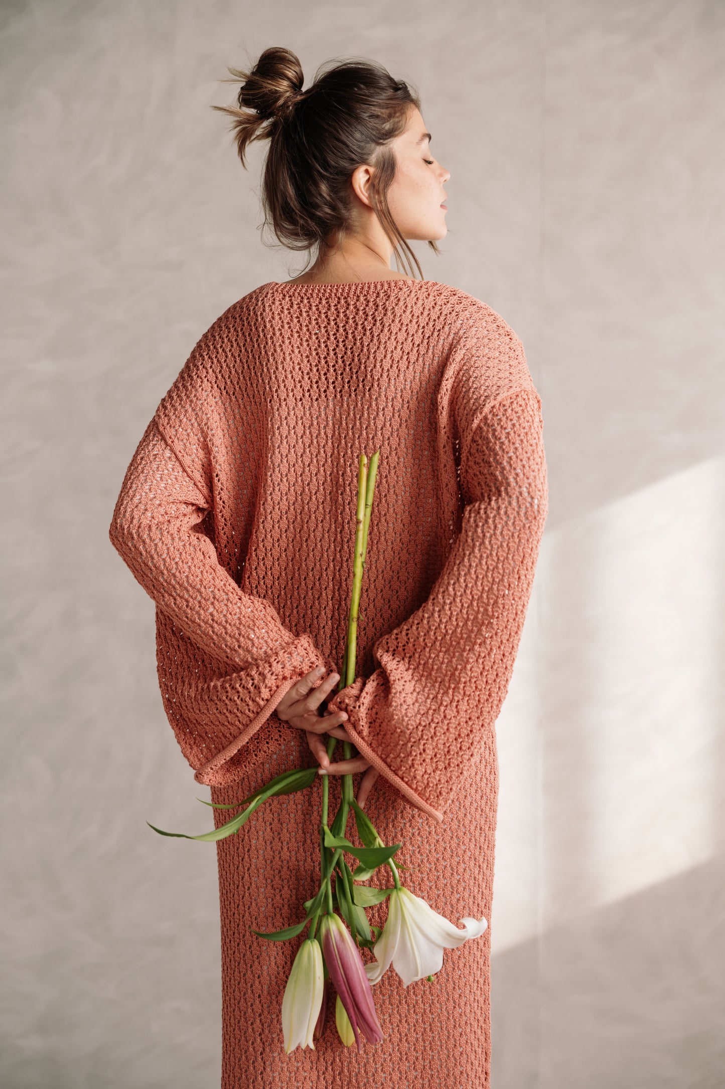 Earthy Knit Dress - Salmon