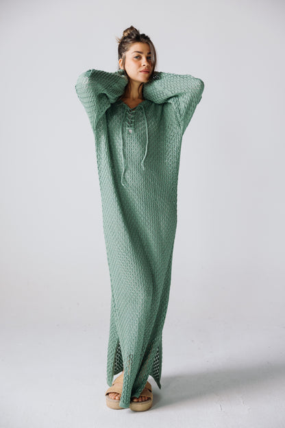 Earthy Knit Dress - Olive