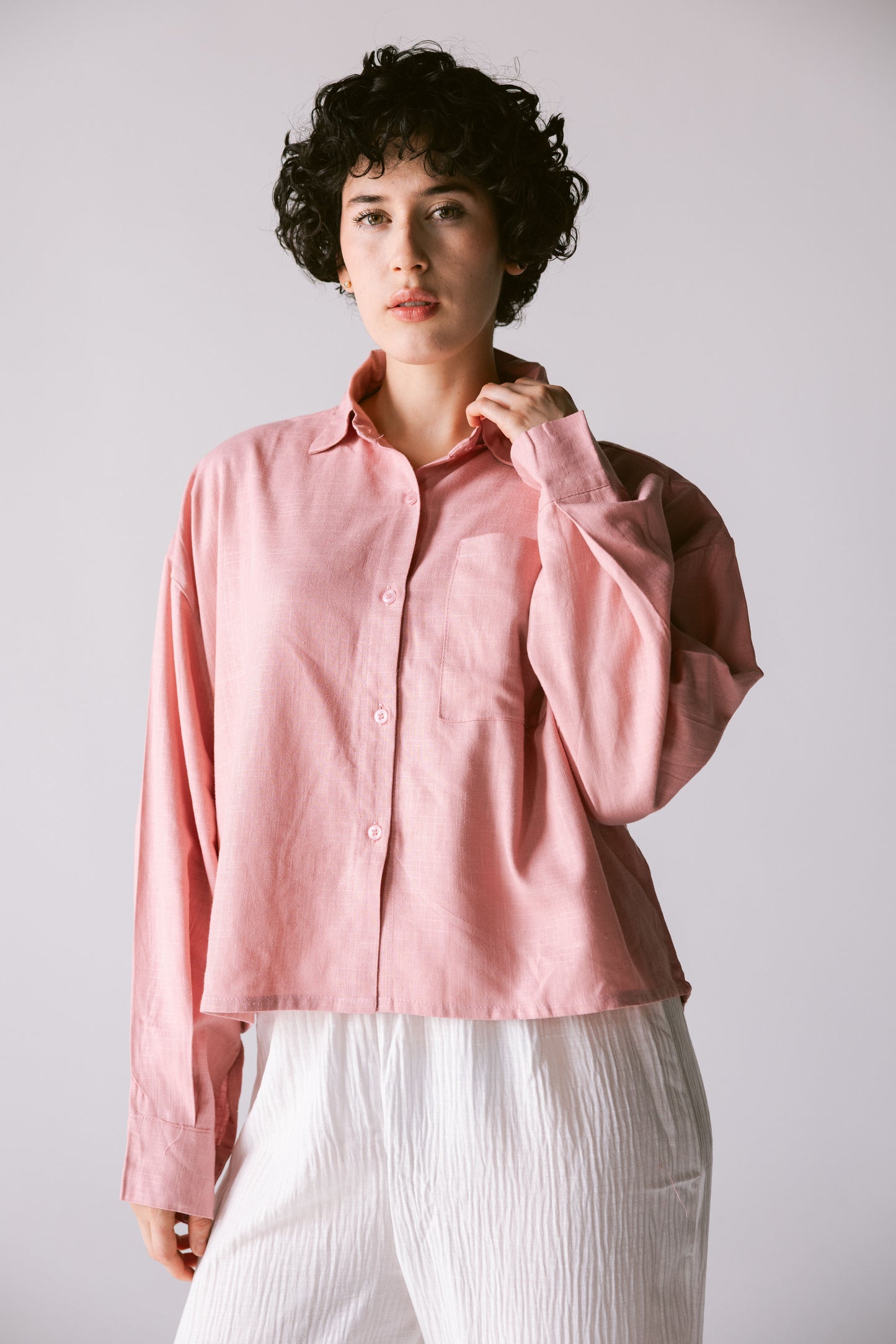 Cropped Shirt - Cashmere