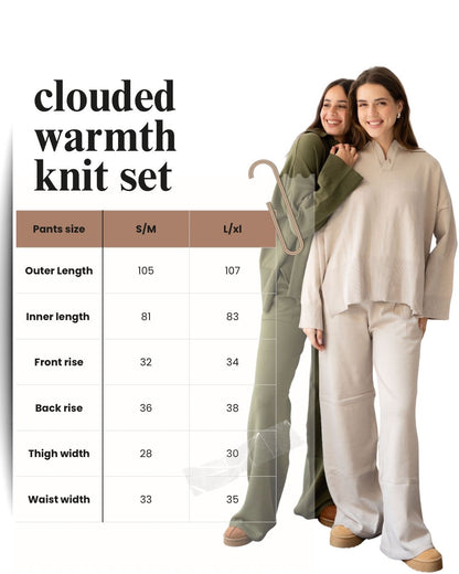 Clouded Warmth Knit Set - Dusty Black