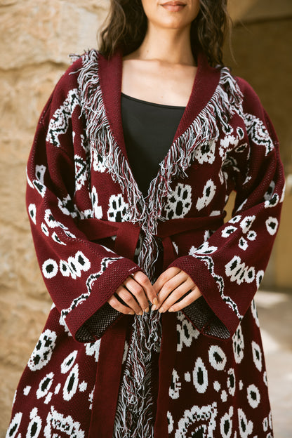 Rihla Cardigan - Burgundy
