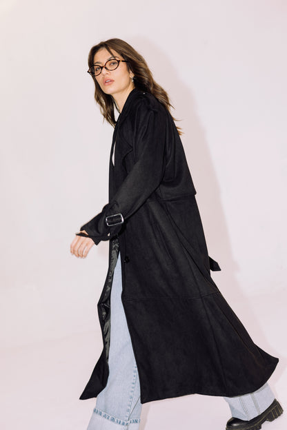 City Girl Trench Coat - Black