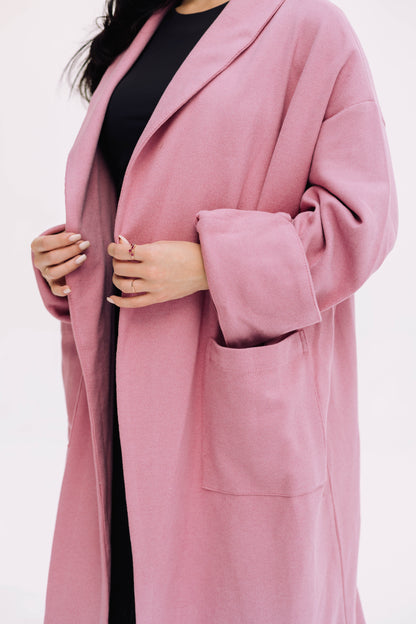 Cardigan Coat - Blush Pink