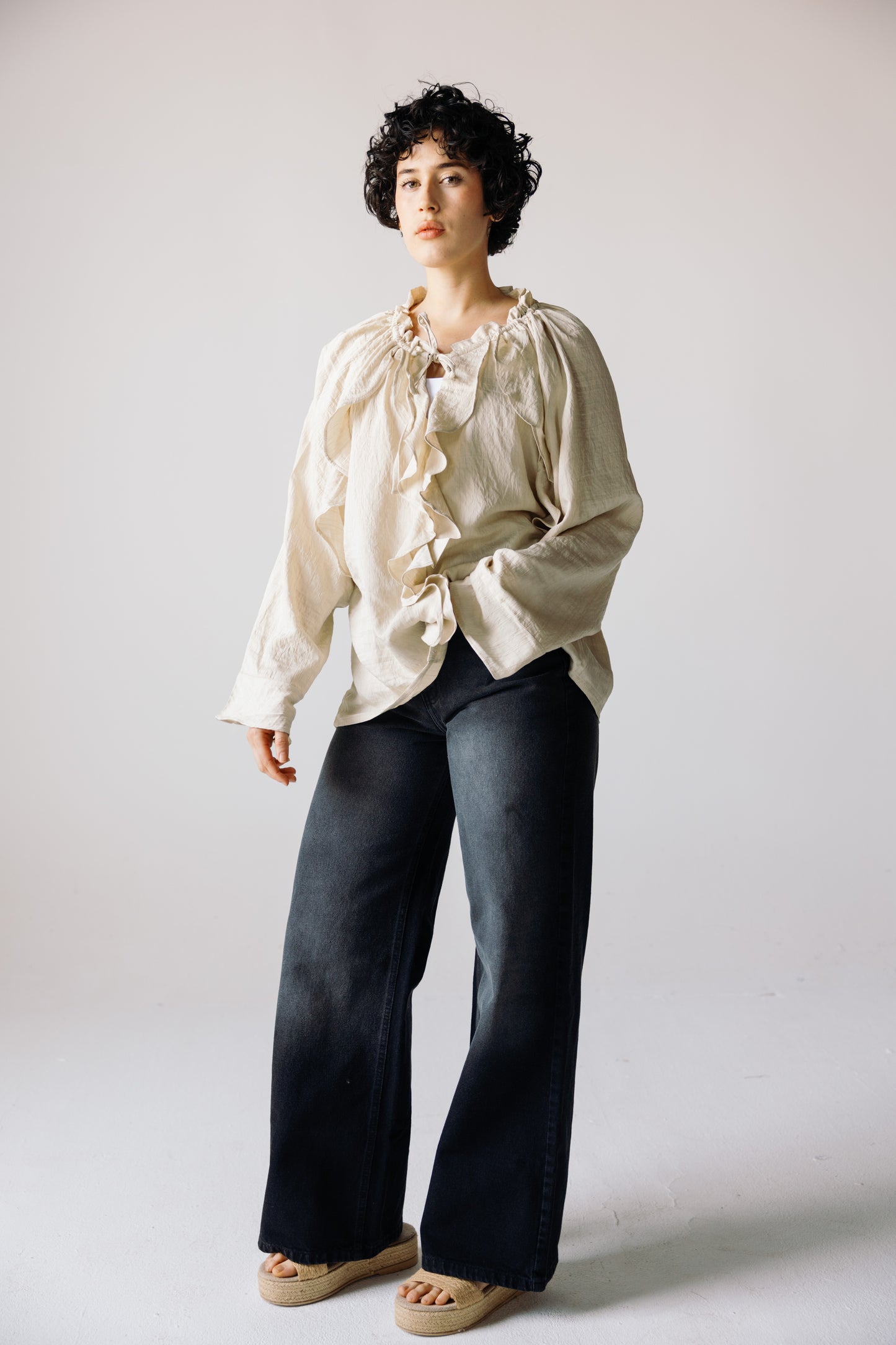 Ruffles Top - Cream