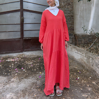 Blossom Beach Dress - Watermelon
