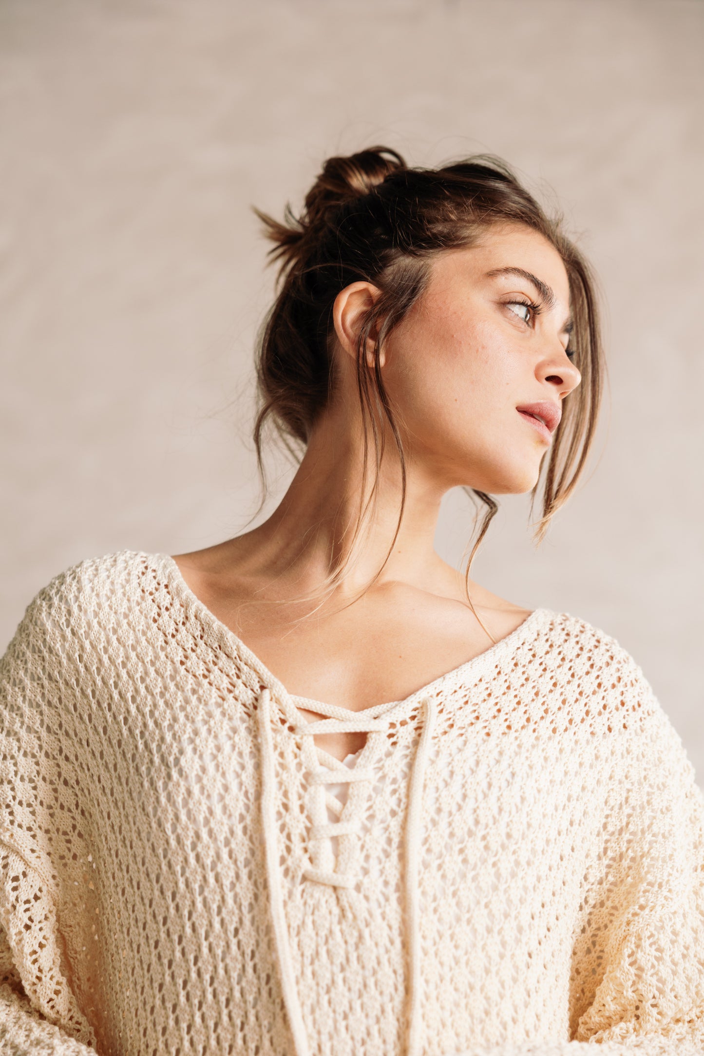 Earthy Knit Dress - Cream
