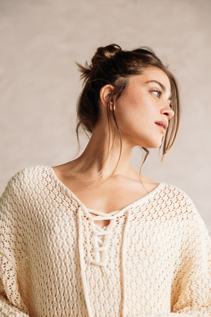Earthy Knit Dress - Cream