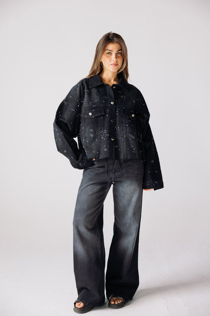 Starfall Denim Jacket - Black