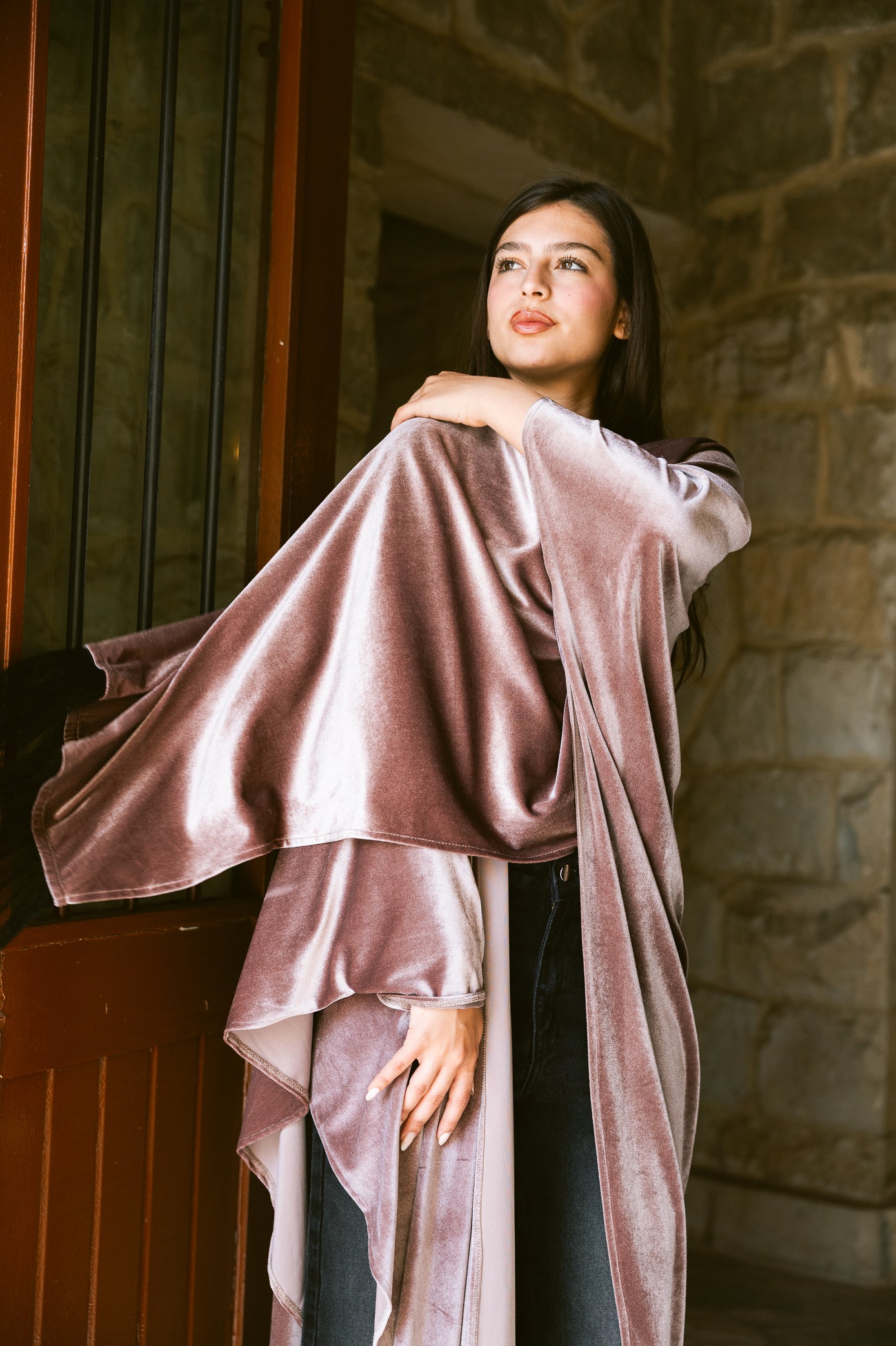 Fringe Edit Kaftan - Dusty Rose