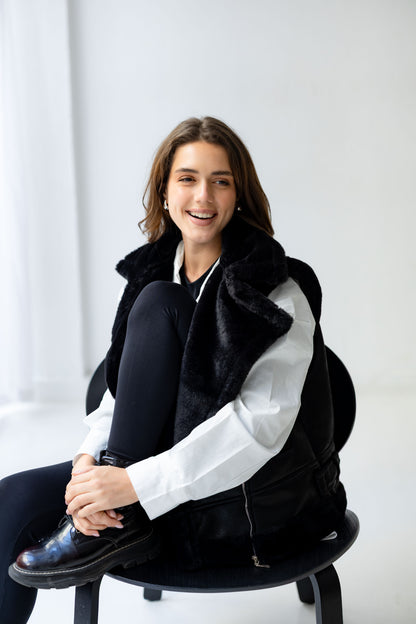 Winter Armor Leatherxfur Vest