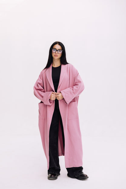 Cardigan Coat - Blush Pink