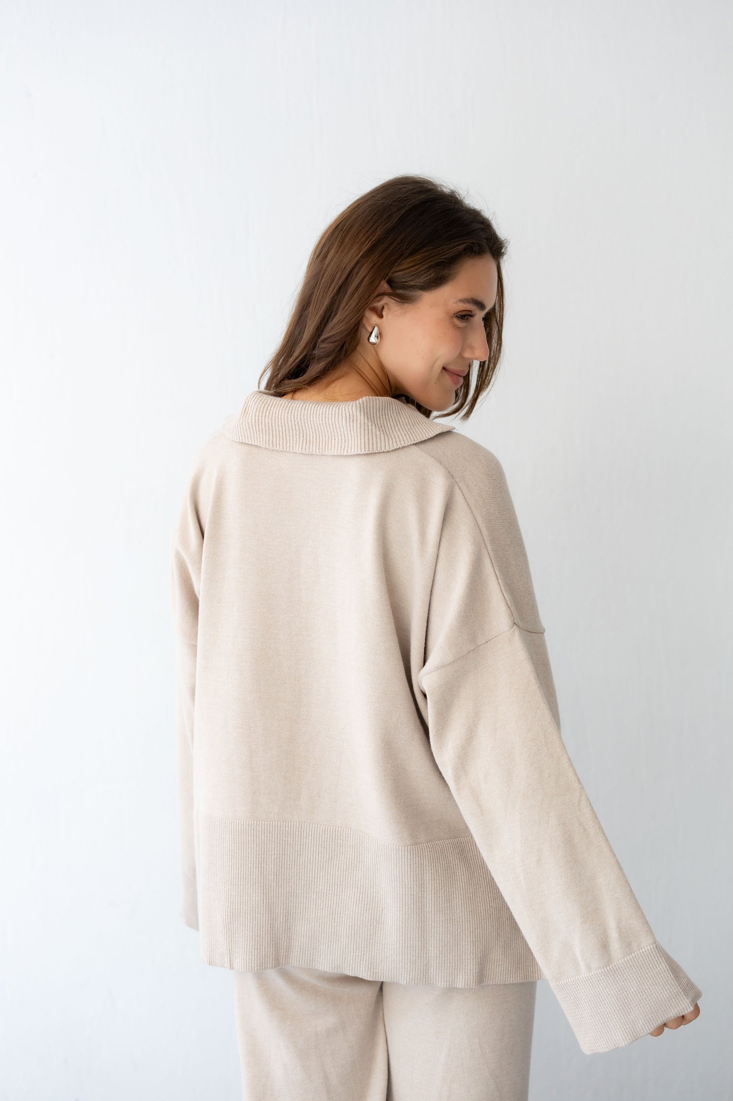 Clouded Warmth Knit Set - Cream