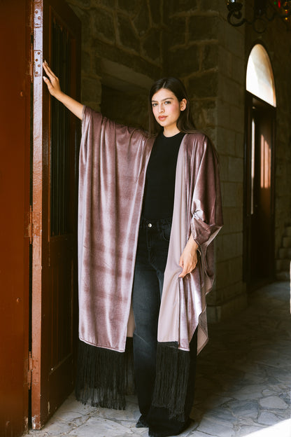 Fringe Edit Kaftan - Dusty Rose