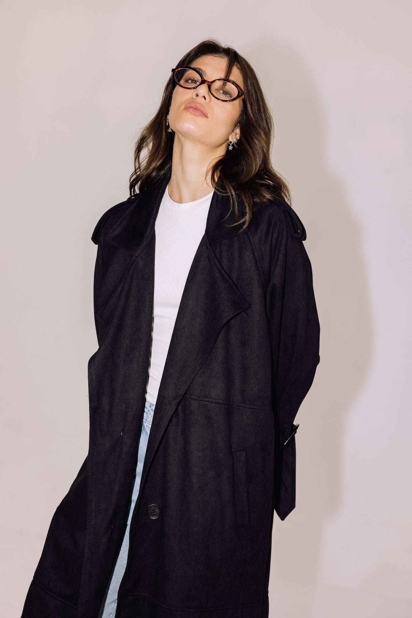 City Girl Trench Coat - Black