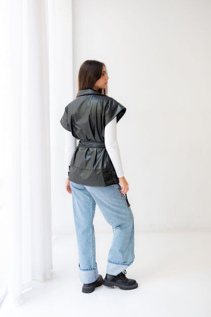 Statement Vest - Black