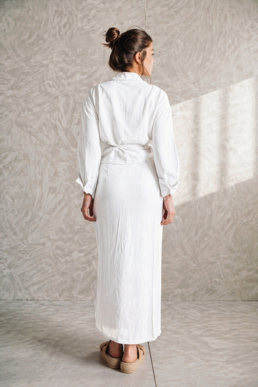 Linen Wrap Me Set - White