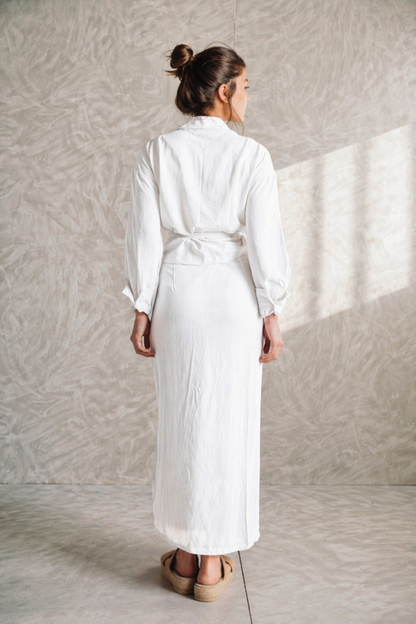 Linen Wrap Me Set - White