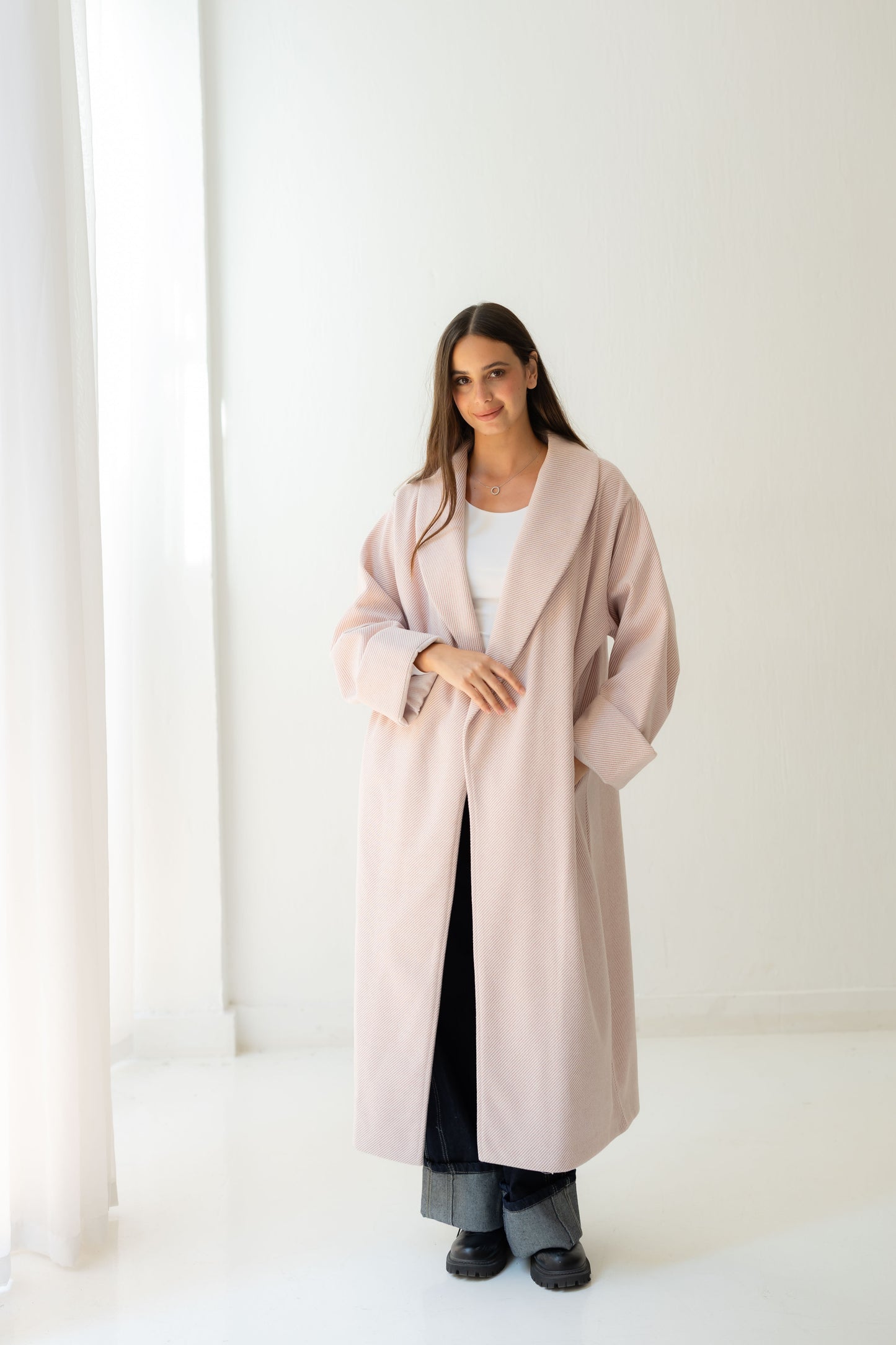 All Eyes Here Coat - Soft Pink