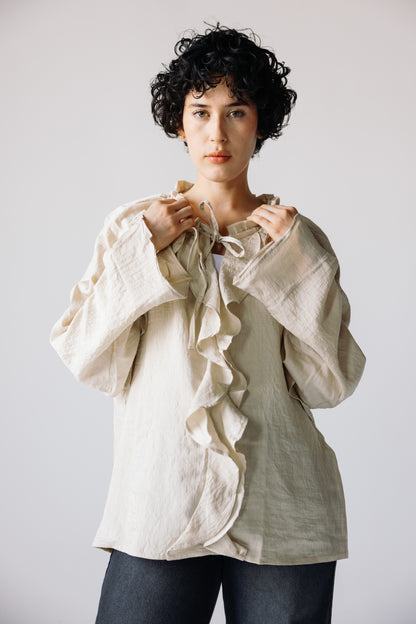 Ruffles Top - Cream